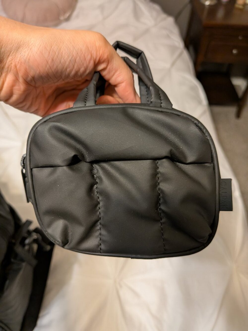 Calpak Luka Duffel Zip Bag Charm in Matte Black - Picture 2 of 2